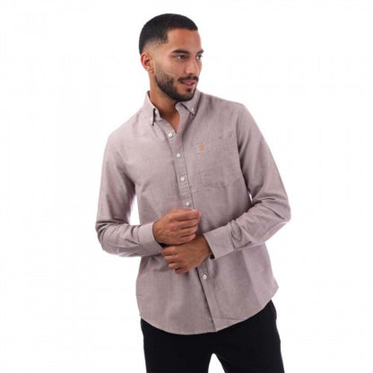 Front - Farah Mens Slim Button-Down Shirt