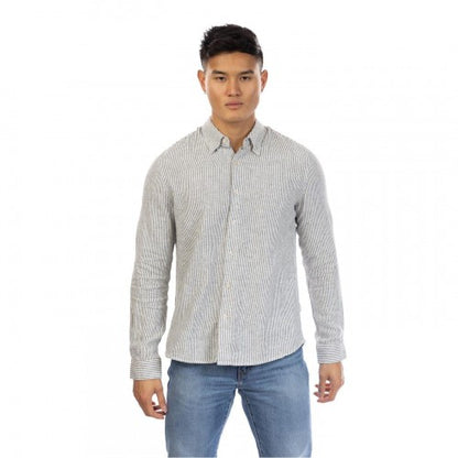 Front - Peter Werth Mens Rascoe Collared Long-Sleeved Button-Down Shirt