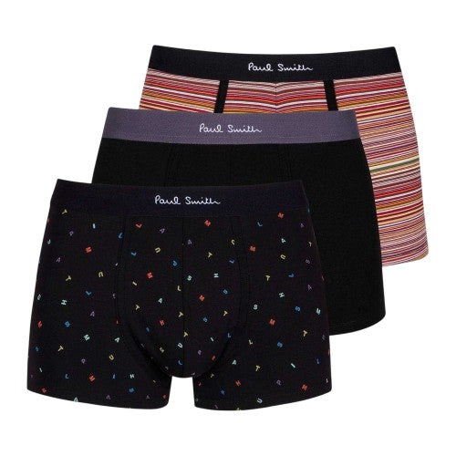 Front - Paul Smith Mens Assorted Designs Boxer Briefs (Pack of 3)