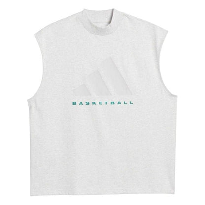 Front - Adidas Unisex Adult Adi Cotton Basketball Tank Top