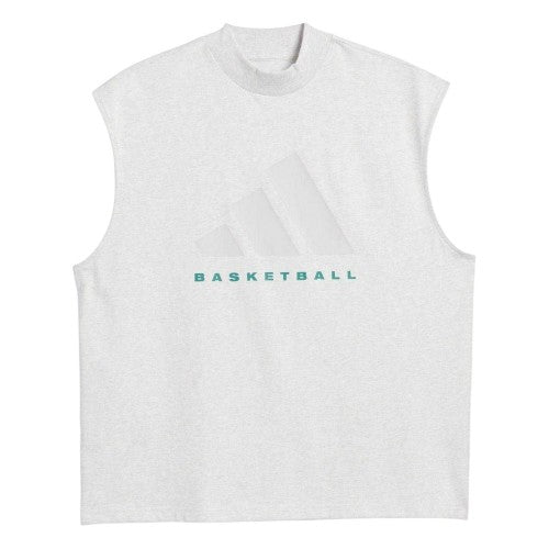 Front - Adidas Unisex Adult Adi Cotton Basketball Tank Top