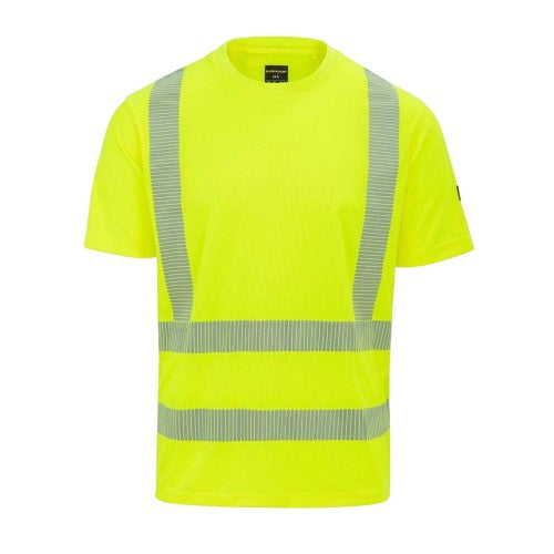 Front - Dunlop Mens Lightweight Hi-Vis T-Shirt