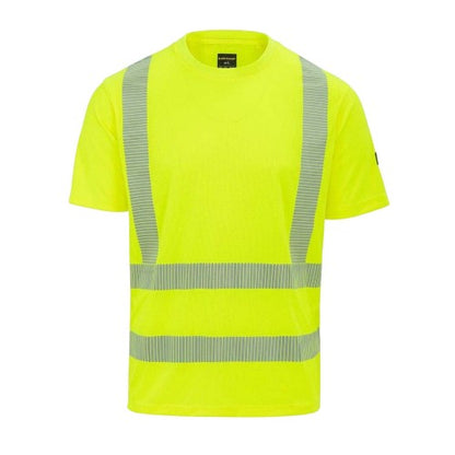 Front - Dunlop Mens Lightweight Hi-Vis T-Shirt