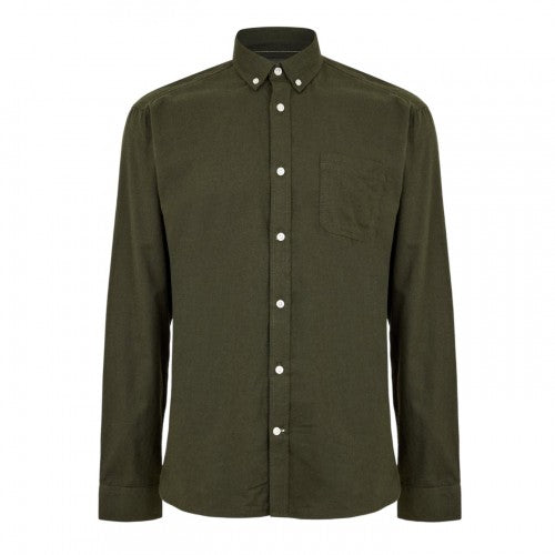 Front - Only Mens Plain Regular Long-Sleeved Button-Down Shirt