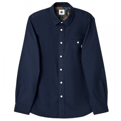 Front - Pretty Green Mens Paisley Lined Button-Down Shirt