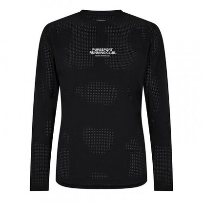 Front - Puresport Mens Perforated Long-Sleeved Running T-Shirt