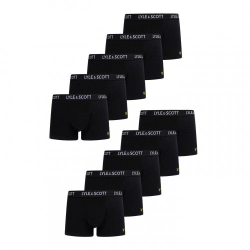 Front - Lyle & Scott Mens Plain Boxer Briefs (Pack of 10)