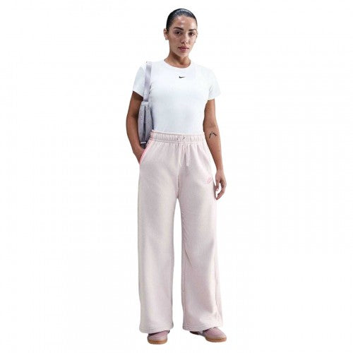 Front - Nike Womens/Ladies Sportswear Club Fleece Wide Leg Mid Rise Joggers