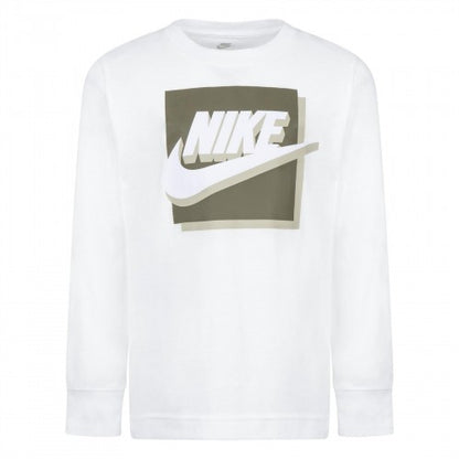 Front - Nike Childrens/Kids 3D Logo Long-Sleeved T-Shirt