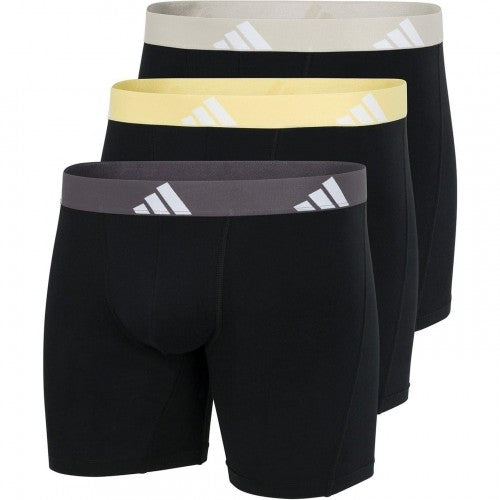 Front - Adidas Mens Active Flex Boxer Shorts (Pack of 3)