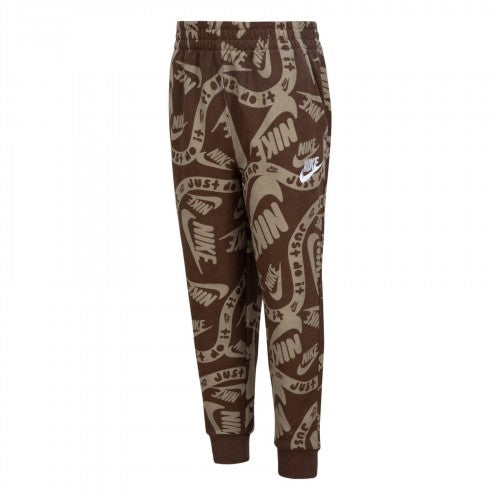 Front - Nike Childrens/Kids Sportswear Club Fleece All Over Logo Joggers