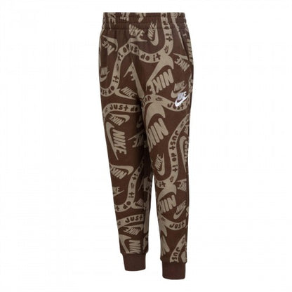 Front - Nike Childrens/Kids Sportswear Club Fleece All Over Logo Joggers
