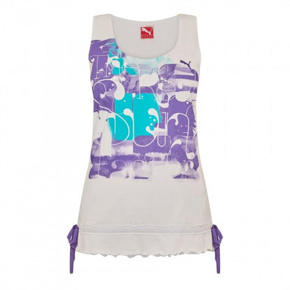 Front - Puma Womens/Ladies Graphic Print Fitted Vest Top