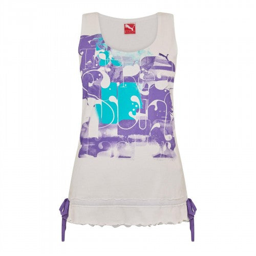 Front - Puma Womens/Ladies Graphic Print Fitted Vest Top