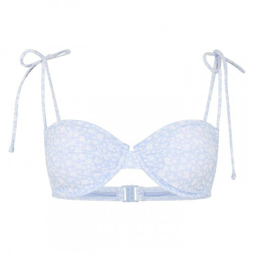 Front - Jack Wills Womens/Ladies Floral Lettuce Hem Bikini Top