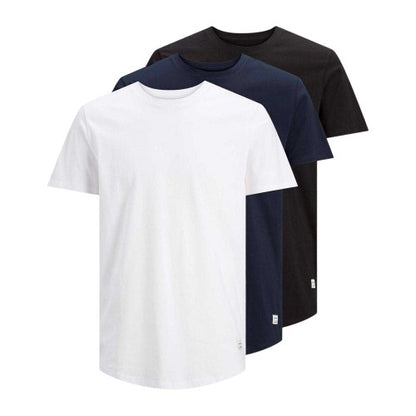 Front - Jack And Jones Mens Noa Crew Neck T-Shirt (Pack of 3)