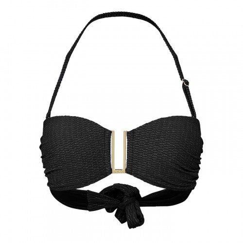 Front - Biba Womens/Ladies Gold Detail Tie Back Bikini Top
