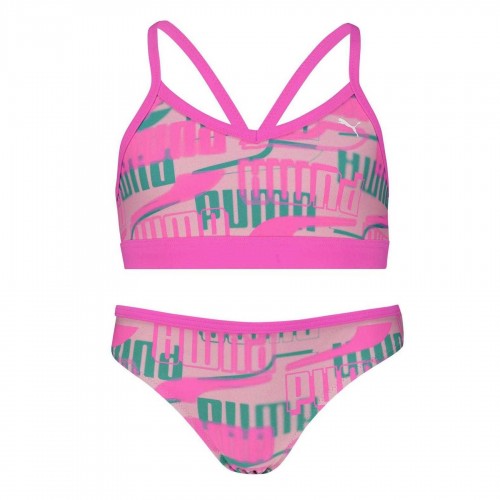 Front - Puma Girls Repeat Logo Bikini Set
