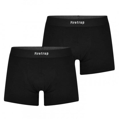 Front - Firetrap Mens Logo Boxer Shorts (Pack of 2)