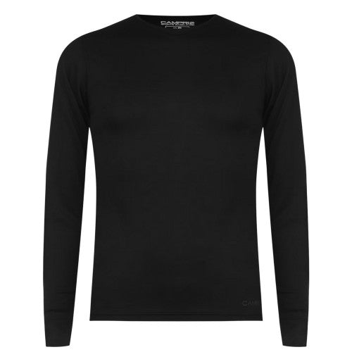 Front - Campri Mens Thermal Long-Sleeved Base Layer Top
