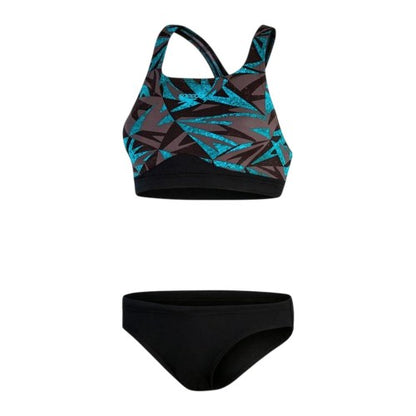 Front - Speedo Womens/Ladies Geometric Racerback Bikini Set