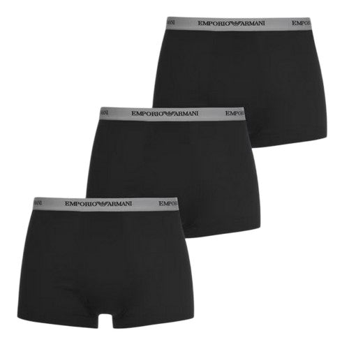 Front - Emporio Armani Mens Core Branded Boxer Shorts (Pack of 3)