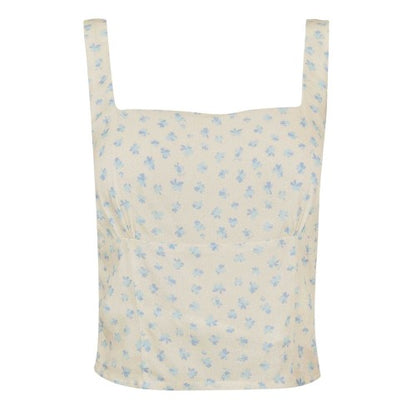 Front - Jack Wills Womens/Ladies Floral Fitted Crop Top