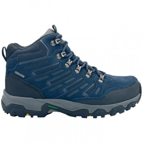Black-Grey-Grey - Front - Karrimor Mens Mount Mid Leather Waterproof Walking Boots