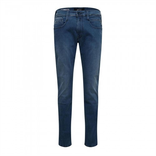 Front - Replay Mens Anbass Cotton Blend Slim Jeans
