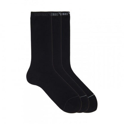 Front - Emporio Armani Mens Cotton Blend Crew Socks (Pack of 3)
