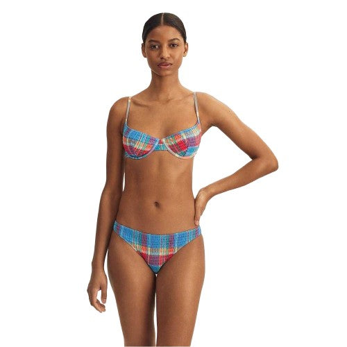 Front - Ralph Lauren Womens/Ladies Plaid Hipster Bikini Bottoms
