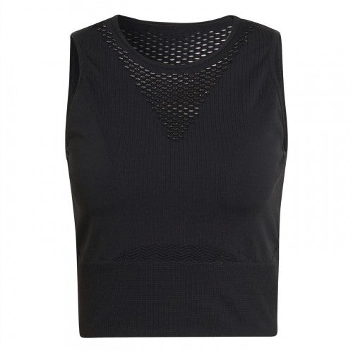 Front - Adidas Womens/Ladies Aeroknit Cropped Vest Top