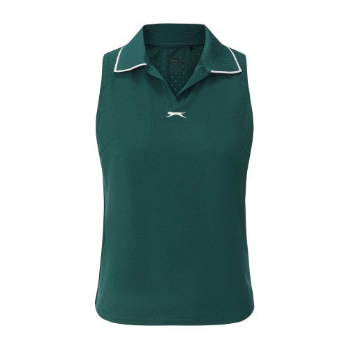 Front - Slazenger Womens/Ladies Sleeveless Polo Shirt