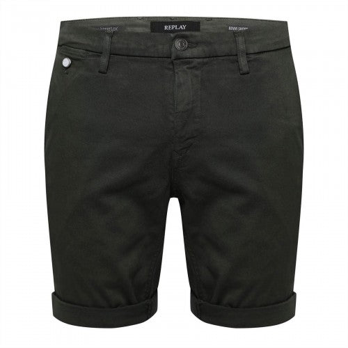 Front - Replay Mens Benni Cotton Blend Chino Shorts