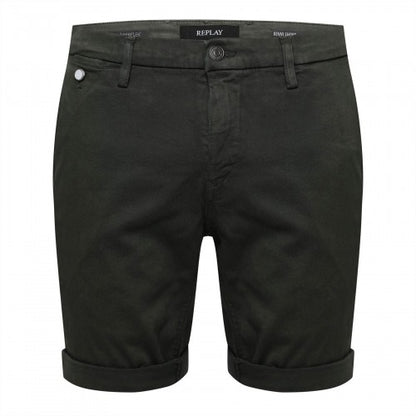 Front - Replay Mens Benni Cotton Blend Chino Shorts