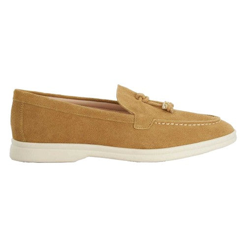 Front - Dune London Womens/Ladies Gasil Suede Tassel Flat Loafers