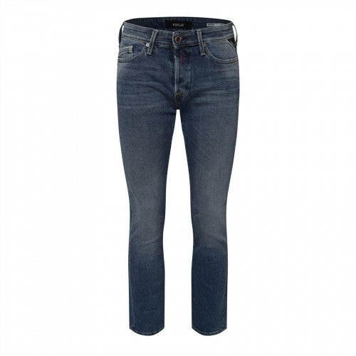 Front - Replay Mens Regular Jeans
