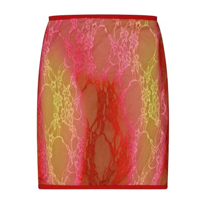 Front - Sinead Gorey Womens/Ladies Floral Pattern Lace Pencil Skirt