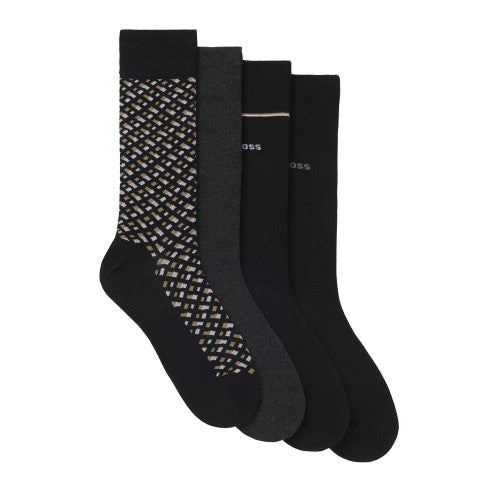 Front - Boss Mens Crew Socks (Pack of 4)