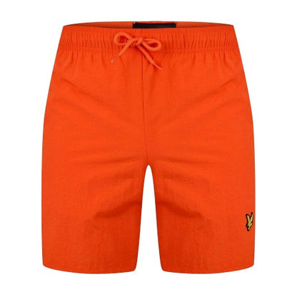 Front - Lyle & Scott Mens Grosgrain Embroidered Logo Swim Shorts