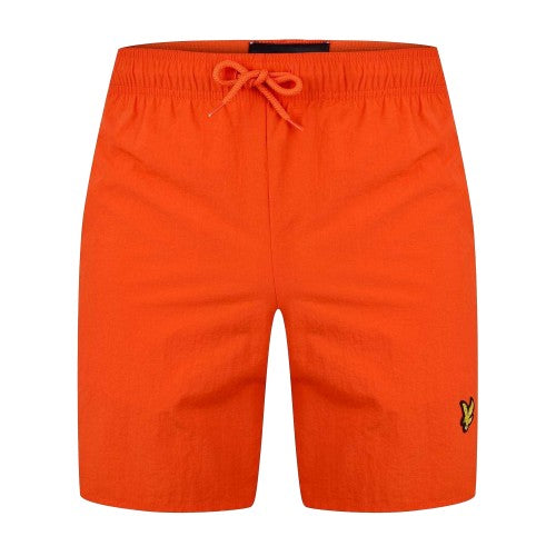 Front - Lyle & Scott Mens Grosgrain Embroidered Logo Swim Shorts