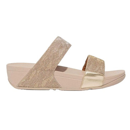 Front - FitFlop Womens/Ladies Glitz Double Strap Slides