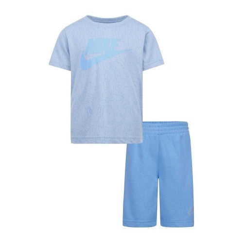Front - Nike Childrens/Kids Futura Graphic Print T-Shirt & Shorts Set