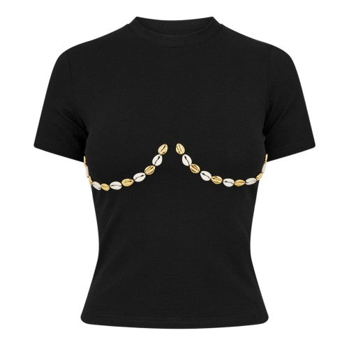 Front - Never Fully Dressed Womens/Ladies Shell T-Shirt