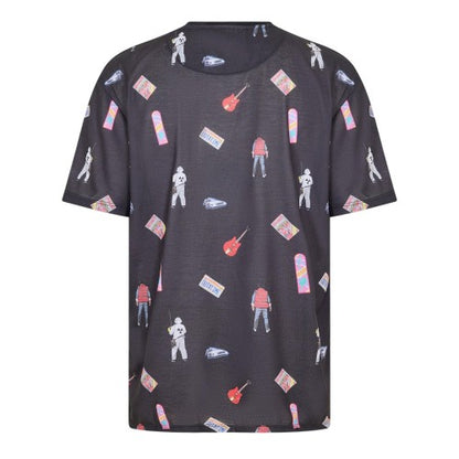 Front - Back To The Future Mens Criminal Damage All-Over Print T-Shirt