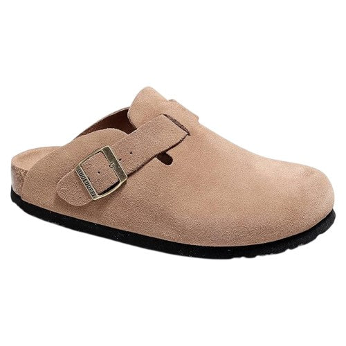 Front - Skechers Mens Suede Flat Mule Slippers