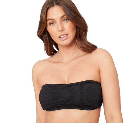 Front - Be You Womens/Ladies Textured Bandeau Bikini Top
