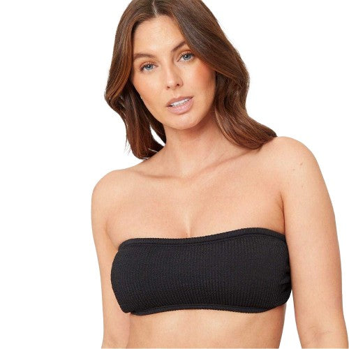 Front - Be You Womens/Ladies Textured Bandeau Bikini Top