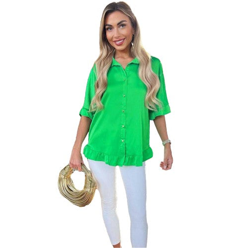 Front - AX Paris Womens/Ladies Button Blouse