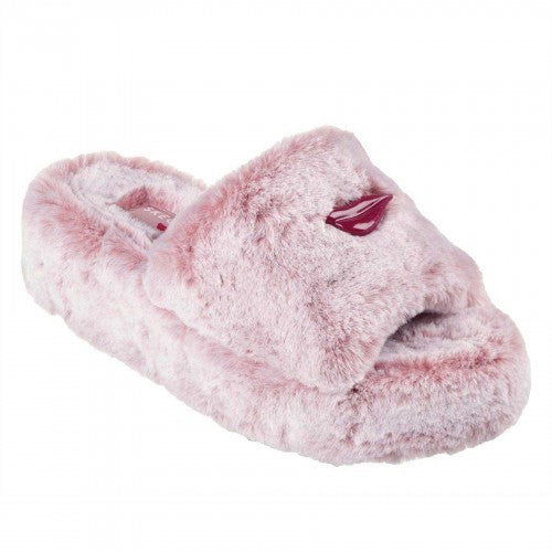 Front - Skechers Womens/Ladies Cozy Faux Fur Wedge Slippers